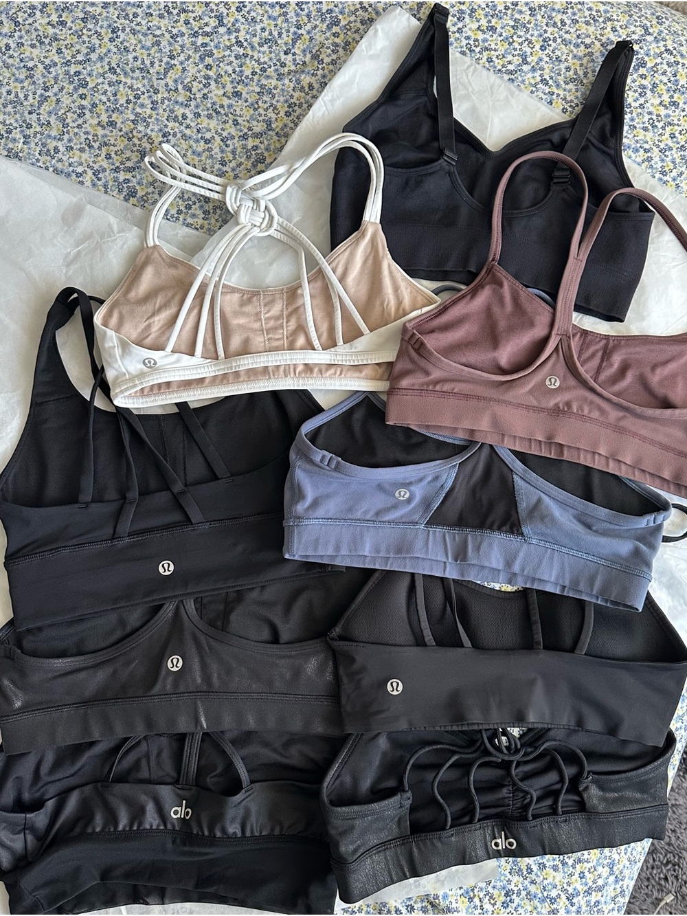 Lululemon & Alo Yoga Sports Bra Bundle Lot 10 S/M Size 6 8 + 2 Bonus Bras